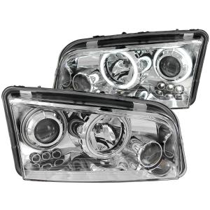 2006-2010 DODGE CHARGER  Anzo Projector Headlights - With Halo Chrome