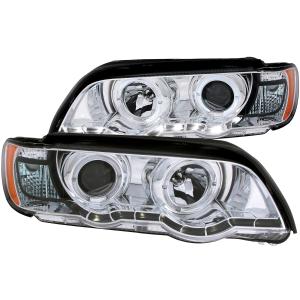 2000-2003 BMW X5 E53 Anzo Projector Headlights - With Halo Chrome