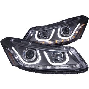 2008-2012 HONDA ACCORD 4DR Anzo Projector Headlights - With U-Bar Black