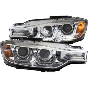 2012-2015 BMW 3 SERIES F30 Anzo Projector Headlights - With U-Bar Chrome