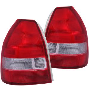 1996-2000 HONDA CIVIC 3DR Anzo Taillights - Red/Clear