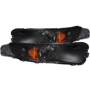 2005-2009 FORD  MUSTANG   Anzo Euro Parking Lights - Black With Amber Reflector