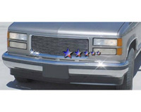 94-99 GMC Suburban w/ Composite, Plastic Lights, 94-99 Sierra w/ Composite, Plastic Lights, 94-99 Yukon w/ Composite, Plastic Lights APS Cut-Out Grilles - Aluminum 