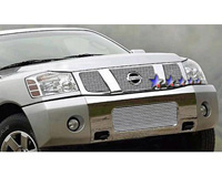 04-06 Armada, 04-06 Titan APS Bolt-Over Grilles - Aluminum w/ Logo Opening