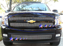 07-11 Silverado 1500 APS Polished Aluminum Main Upper Grille