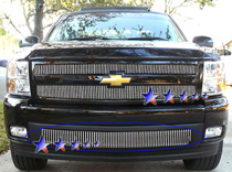 07-10 Silverado 1500 APS Polished Aluminum Lower Bumper Grille