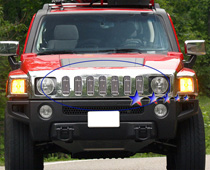 05-06 H3 APS Polished Aluminum Main Upper Grille