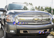 07-11 Silverado 1500 APS Chrome Stainless Steel Main Upper Grille