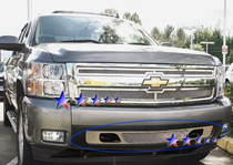 07-10 Silverado 1500 APS Chrome Stainless Steel Lower Bumper Grille