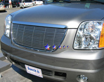 07-10 Yukon Logo Covered APS Polished Aluminum Main Upper Grille