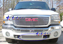 03-06 Sierra Lower Bumper APS Polished Aluminum Lower Bumper Grille