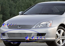 06-07 Accord Coupe APS Polished Aluminum Lower Bumper Grille