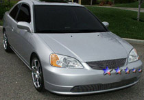 01-02 Civic Coupe APS Polished Aluminum Main Upper Grille