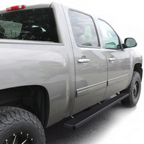 01-13 GMC Sierra (1500 HD Crew Cab ), 01-14 Chevy Silverado (2500 HD Crew Cab ), 01-14 GMC Sierra (2500 HD Crew Cab ), 01-13 Chevy Silverado (1500 HD Crew Cab ) APS iStep Running Boards - 4 Inch, Black Finish