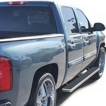 01-13 GMC Sierra (1500 HD Crew Cab ), 01-14 Chevy Silverado (2500 HD Crew Cab ), 01-14 GMC Sierra (2500 HD Crew Cab ), 01-13 Chevy Silverado (1500 HD Crew Cab ) APS iStep Running Boards - 5 Inch, Hairline Finish