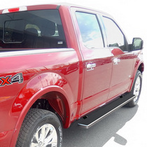 15-16 Ford F150 ( SuperCrew Cab ) APS iStep Running Boards - 4 Inch, Hairline Finish