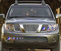 05-07 Pathfinder w/o Logo Show APS Polished Aluminum Main Upper Grille