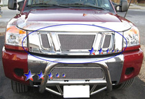 08-10 Titan Logo Covered APS Chrome Stainless Steel Main Upper Grille