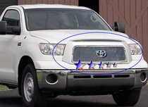 07-09 Tundra Logo Covered APS Chrome Stainless Steel Main Upper Grille