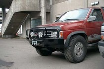 91-94 Nissan D21 Pickup (Hard Body) Base, Se, Xe, 95-97 Nissan Pickup D21 (Hard Body) Base, Se, Short Bed Xe, Xe ARB Custom Front Bumper - Bull Bar Winch Mount (Front) (Paintable)