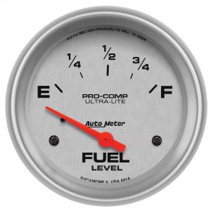 All Jeeps (Universal), Universal - Fits all Vehicles Auto Meter Gauges - Ultra-Lite Series Electric Fuel Level Gauge