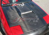 87-93 RX-7 B-Magic Carbon Fiber Hoods - Battle Series