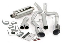 06-07 Dodge Ram 5.9L 325HP (Mega Cab) Banks Monster Exhaust - Diesel Duals (Black Stainless Steel Tips)