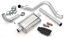 2012 Jeep Wrangler Unlimited 3.6L (2-Door) Banks Monster Exhaust System (Black Stainless Steel Tip)