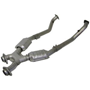 86-93 Ford Mustang 5.0L BBK Exhaust Pipes - Extractor Series 2-1/2 Inch X-Pipe w/ Converters