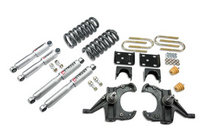 73-87 GMC Jimmy (1 1/4 Rotor), 73-87 Chevrolet Blazer (1 1/4 Rotor) Belltech Lowering Kit with Street Performance Shocks - Stage 3 (Drop 4