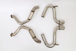 97-04 Corvette C5 B&B Performance Bullet Exhaust System, Twin Round Double Wall Tips.