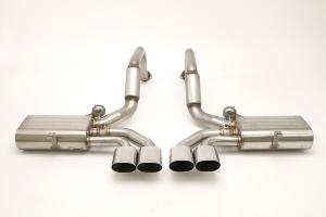 97-04 Corvette C5 B&B Performance Fusion Exhaust System, Quad Oval Rolled Tips.