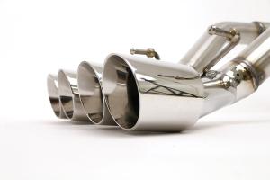 05-08 Corvette C6 B&B Performance Bullet Exhaust System, Quad Round Double Wall Tips.