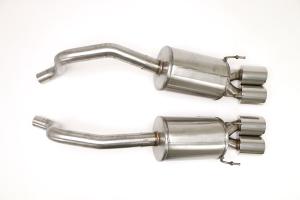 05-08 Corvette C6 B&B Performance Bullet Exhaust System, PRT X-Pipe Section w/ Resonators, Quad Round Double Wall Tips.