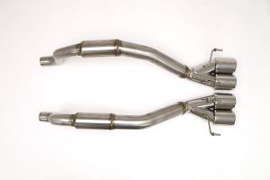 09-10 Corvette C6 B&B Performance Bullet Exhaust System, Quad Round Double Wall Tips.