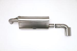 90-94 Carrera 2/4 B&B Performance Single Inlet w/ Single Outlet Muffler for Porsche Factory Headers, 4.5