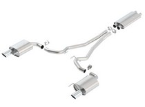 15-16 Ford Mustang (GT/GT Convertible 5.0L) Borla Exhaust System - Single Round Rolled Angle-Cut 