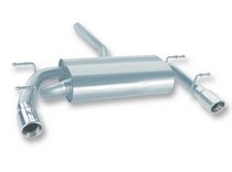 06-10 Miata MX-5 2.0L MT RWD 2DR Borla Stainless Steel Cat-Back Exhaust System, Pipe Diameter 2.5”/2.25”, Tip Size 3.19” RD x 6”, Tip Style Single Round Rolled Angle Cut Lined