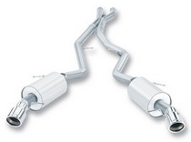 07-10 335i/iX Coupe/Sedan 3.0L 6 CYL AT/MT RWD 2DR Borla Aggressive Stainless Steel Cat-Back Exhaust System, Pipe Diameter 2.5