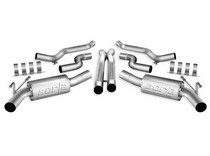 10-11 Camaro 6.2L V8 AT/MT RWD 2DR Borla S-Type Stainless Steel Cat-Back Exhaust System w/ X-Pipe w/o Tips for Factory Ground Effects, Pipe Diameter 2.5