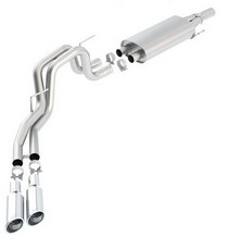 11-12 Ford F150 (Harley-Davidson Edition V8.6210cc), 10-14 Ford F150 (SVT Raptor V8.6210cc) Borla Cat Back Exhaust - S-Type