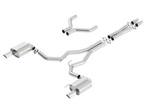 15-16 Ford Mustang (GT 5.0Lr) Borla Cat Back Exhaust - S-Type, Single Split Rear Exit, Single Round Rolled Angle-Cut 