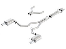 15-16 Ford Mustang (GT 5.0Lr) Borla Cat Back Exhaust - Single Split Rear Exit, Single Round Rolled Angle-Cut