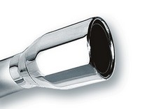 All Jeeps (Universal), Universal Borla Single Round Rolled Edge Exhaust Tip, Inlet 2.5”, Outlet 4” RD, Length 8”