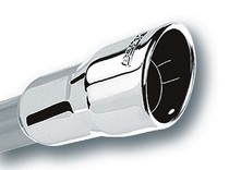 All Jeeps (Universal), Universal Borla Single Round Rolled Angle Cut Intercooled Exhaust Tip, Inlet 2.25”, Outlet 3.5”, Length 6.5”