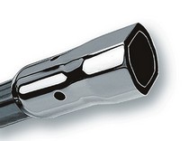 All Jeeps (Universal), Universal Borla Single Square Angle Cut Phantom Exhaust Tip, Inlet 2.25”, Outlet 3.38” x 3.0” SQ, Length 6.5