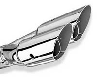 All Jeeps (Universal), Universal - Fits all Vehicles Borla Muffler Tips - Dual Round Angle-Cut Intercooled