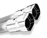 All Jeeps (Universal), Universal - Fits all Vehicles Borla Muffler Tips - Dual Square Angle-Cut Intercooled