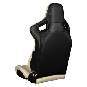 Universal (Can Work on All Vehicles) Braum Racing Elite Series Racing Seats - Beige Leatherette