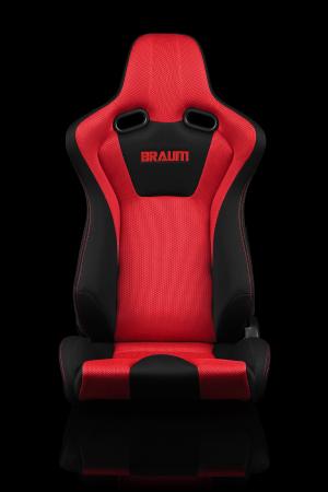 Universal (Can Work on All Vehicles) Braum Racing Venom Series Racing Seats - Red Stitches